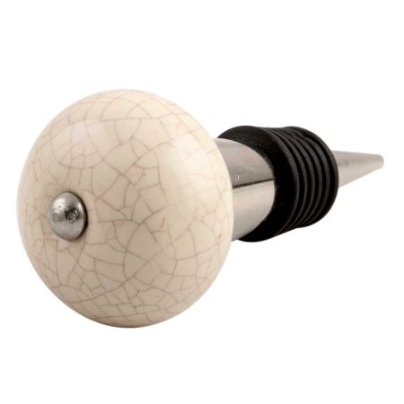 Round Crackle Ceramic Wine Stopper